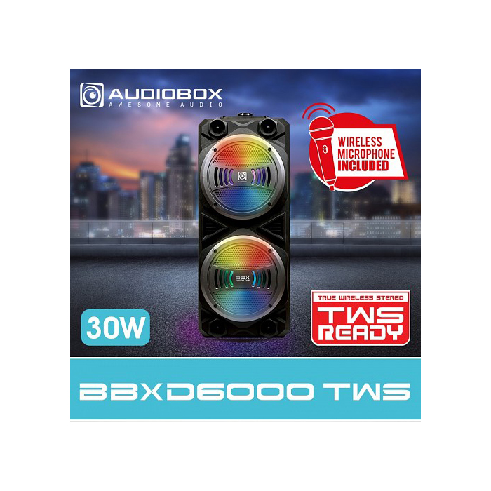 AudioBox BBX D6000 TWS Portable Karaoke speaker BT/USB/FM