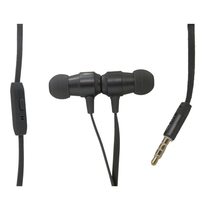 products mofan series mf metal shell in ear earphone headphone with microphone in black