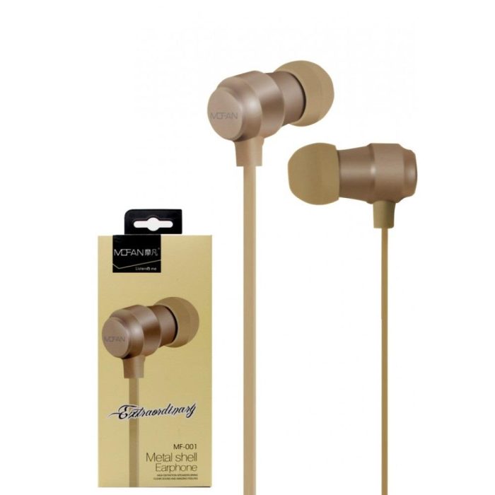 products mofan series mf metal shell in ear earphone headphone with microphone in black 2