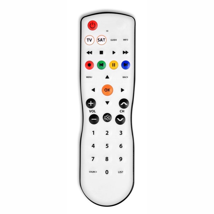 Superior SAFE TV/SAT Universal Remote Control Washable