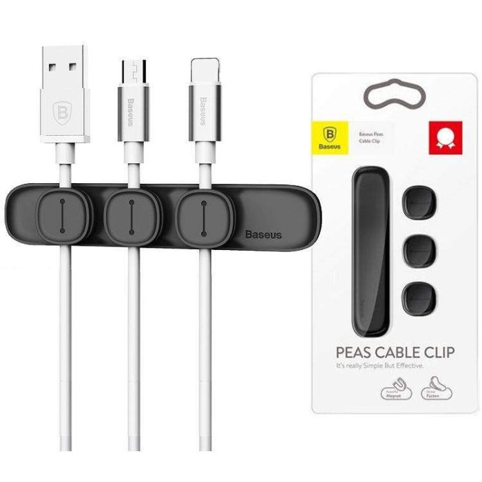 products baseus cable clip peas black