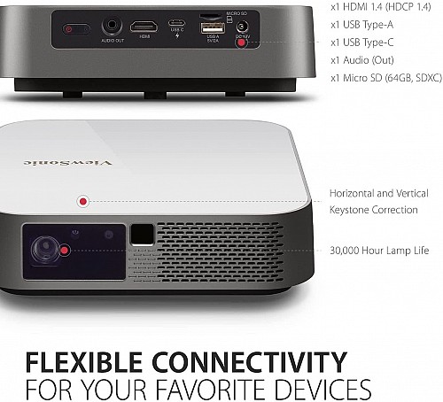 products viewsonic m2e full hd portable projector 1000 lumens 9