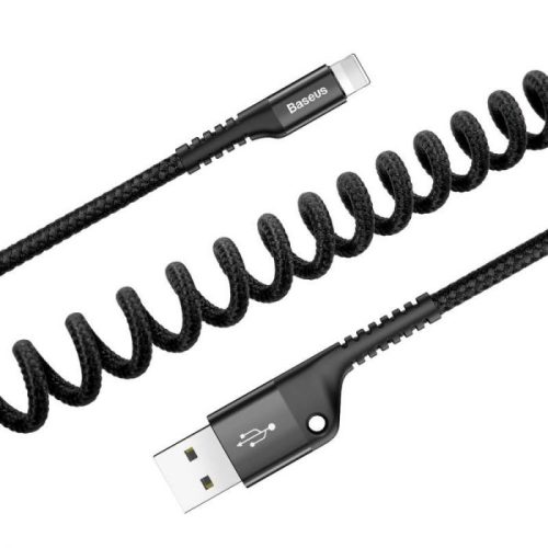 products baseus lightning fish eye spring data cable 2a 1m black 4