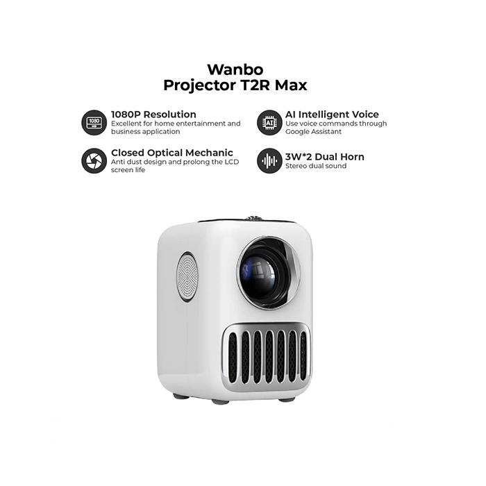 Xiaomi Wanbo Projector T2R Max projecting vivid visuals