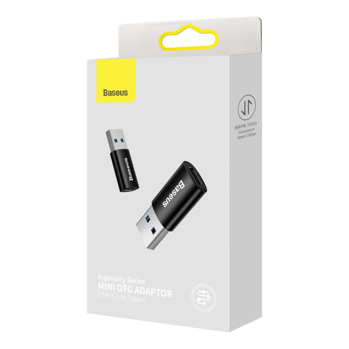 Baseus Ingenuity Series Mini USB 3 1 OTG to USB Type C adapter black ZJJQ000101 92272 6