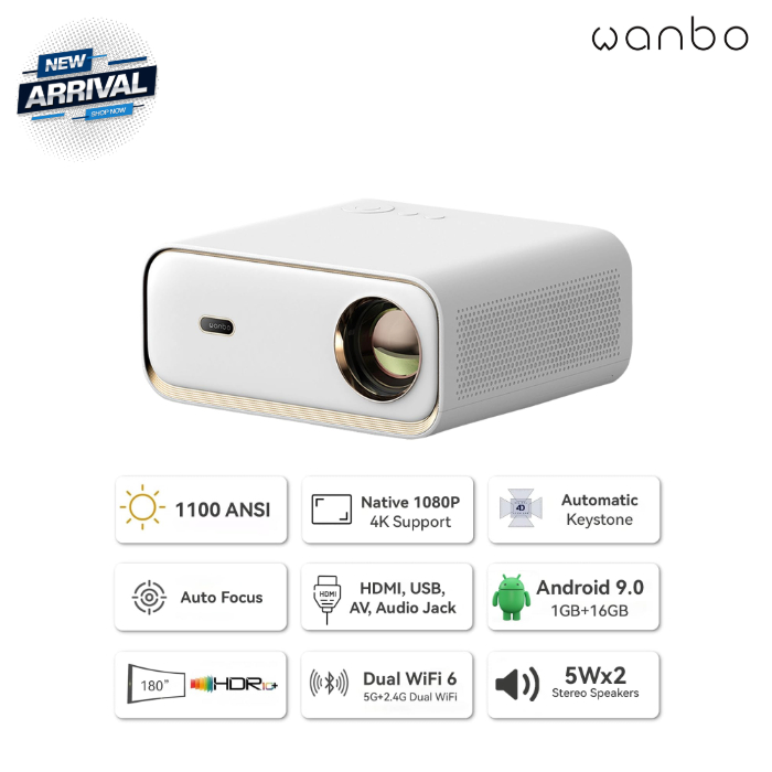 Xiaomi Wanbo Projector X5 Full HD 1080P Android TV 9 3