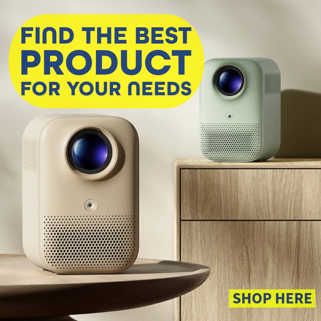 Compact Smart HD Projector casting vibrant high-definition images, equipped with smart connectivity for effortless streaming and sharing