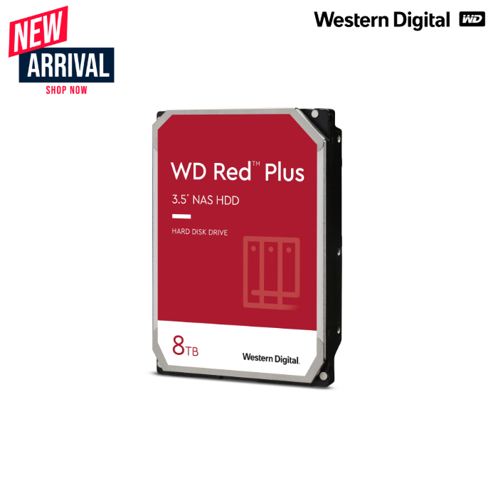 WD RED PLUS 8TB HARD DRIVE WD80EFZZ SATA 6G