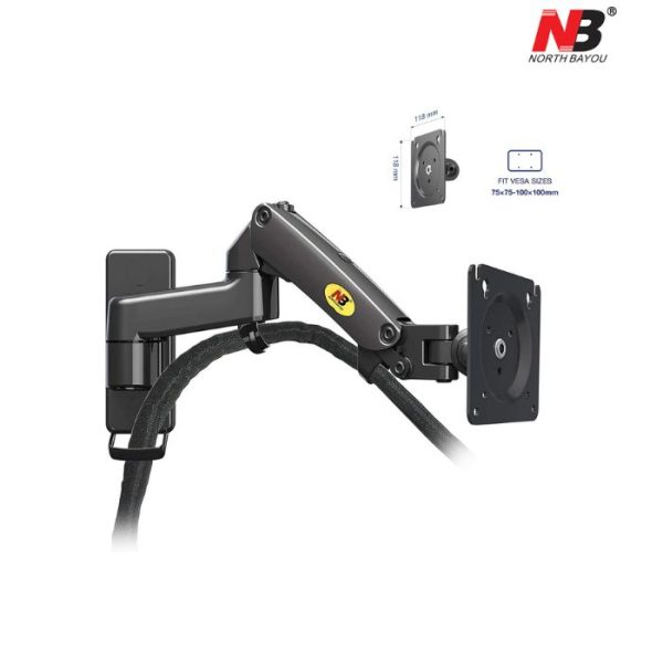 North Bayou TV Monitor Wall Mount Bracket Full Motion Articulating Swivel