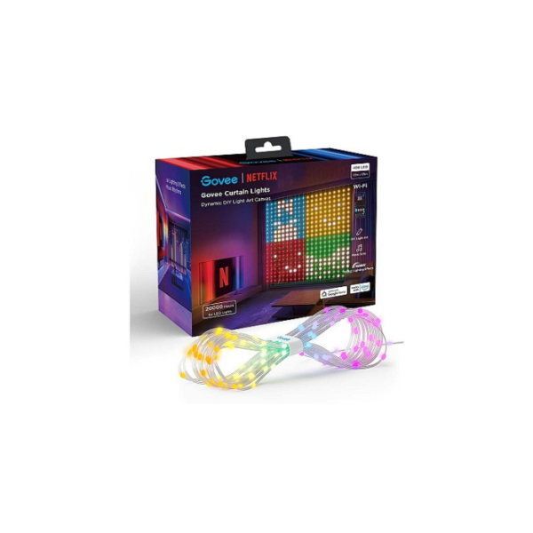 Govee LED Light Curtain Lights WiFi & BT RGBIC 1.5x1.5m IP65