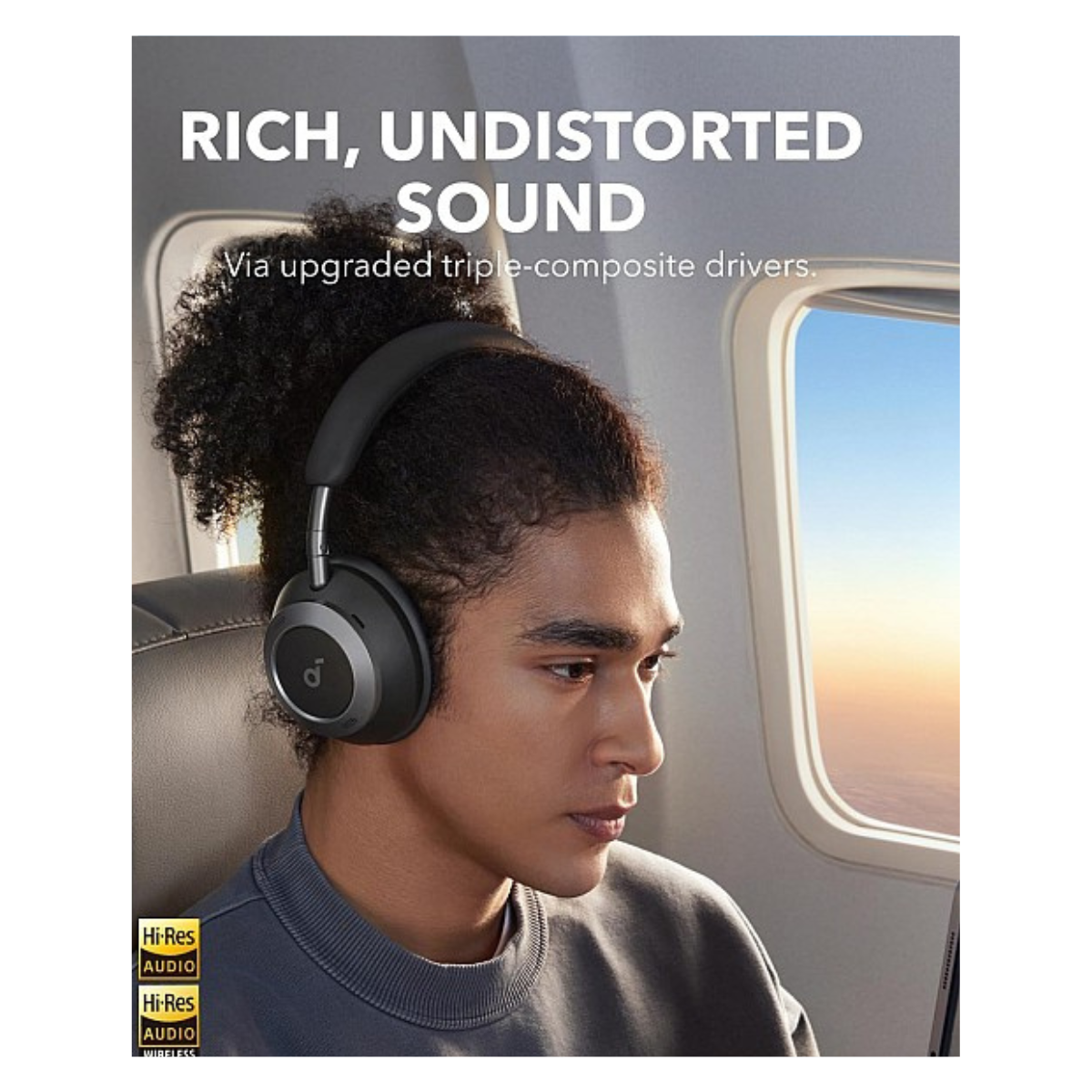 Soundcore Space One Pro Hi-Res audio with triple-composite drivers