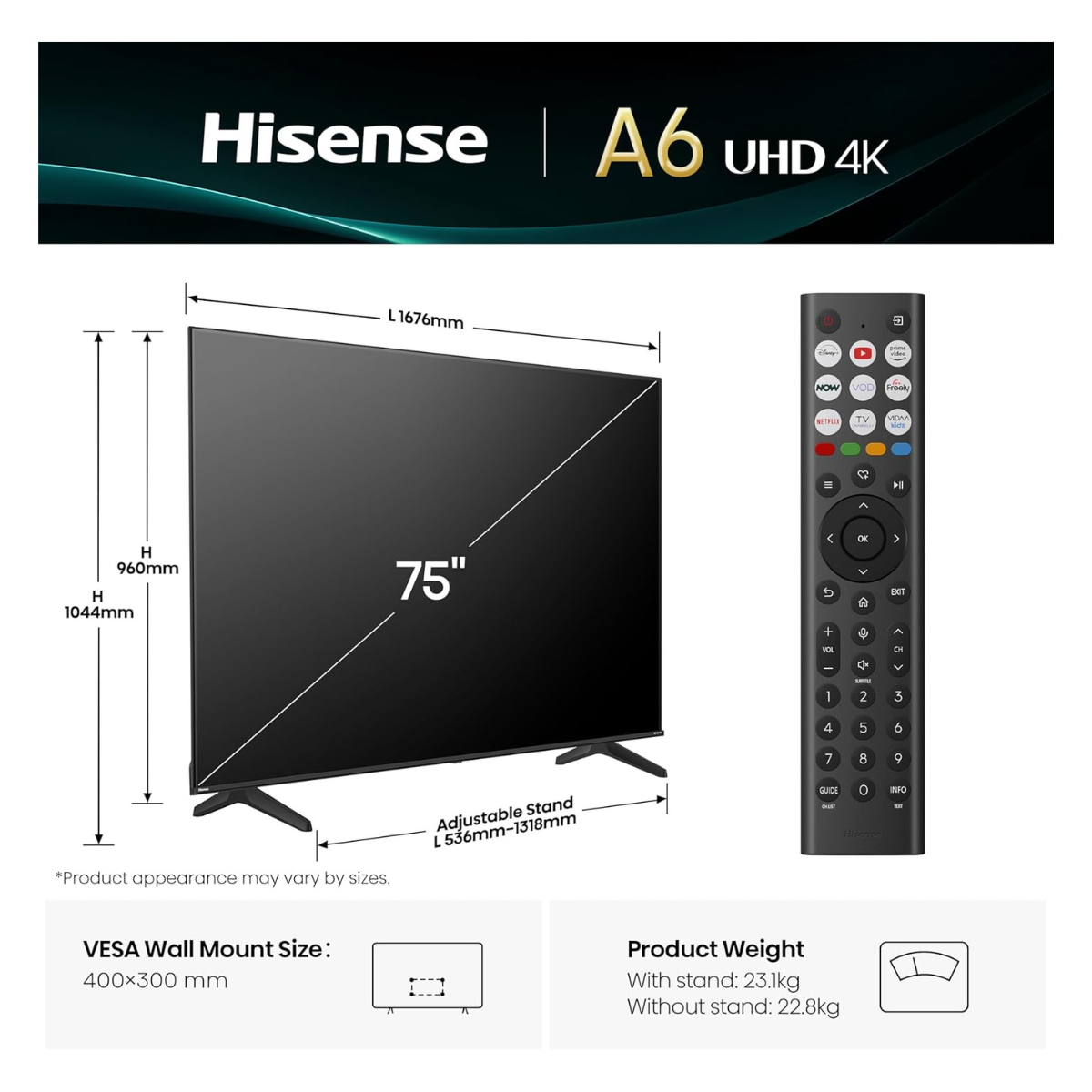 Hisense 75A6Q Game Mode PLUS VRR gaming