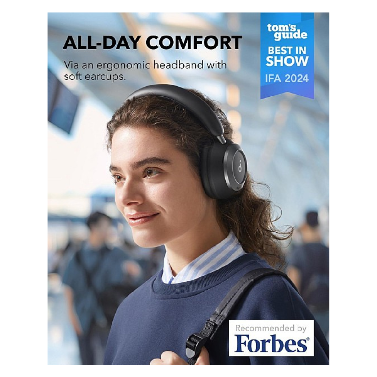 Soundcore Space One Pro over-ear headphones designed for all-day comfort