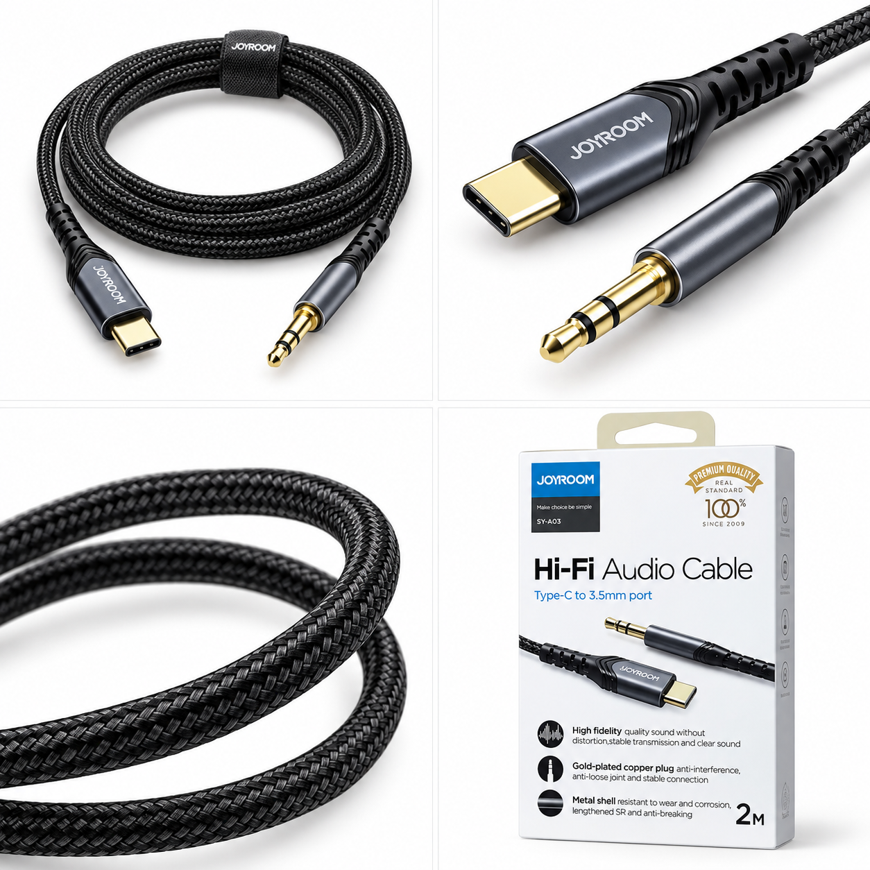 JOYROOM SY-A03 USB-C to 3.5mm Audio Cable 2m - Image 4