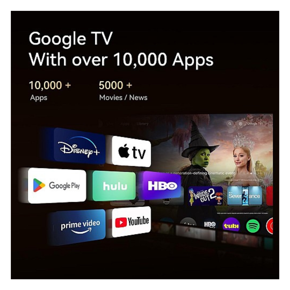 Wanbo Mozart 1 Pro Google TV with access to streaming apps