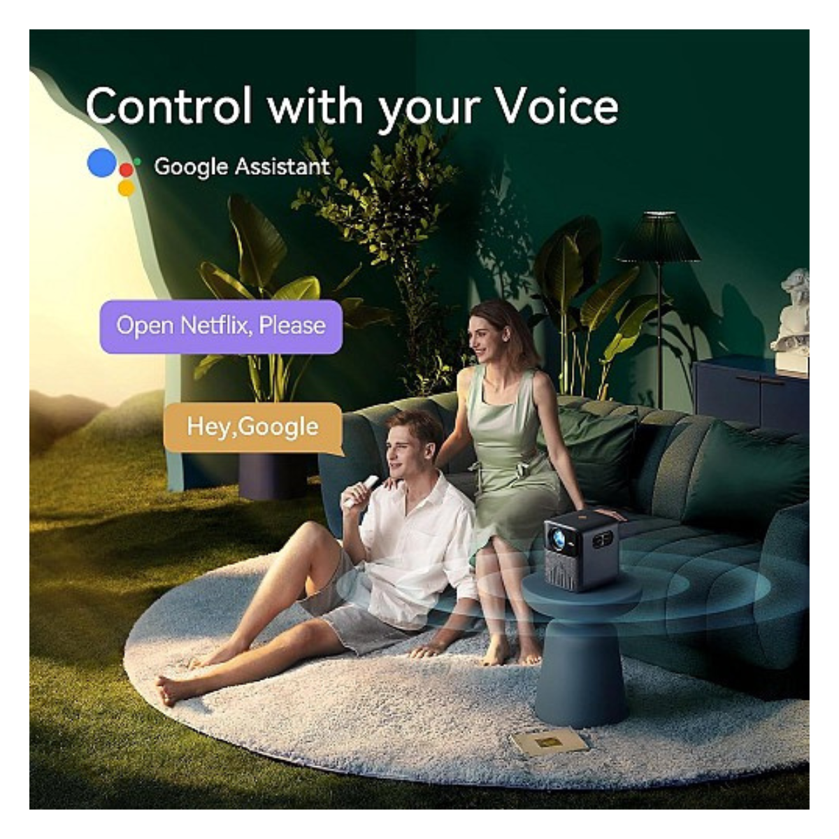 Wanbo Mozart 1 Pro voice control with Google Assistant