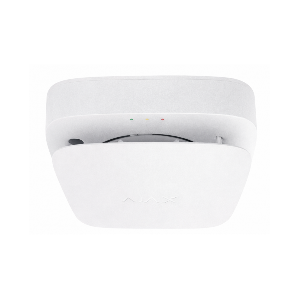 Ajax wireless heat detector installed on a kitchen ceiling