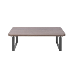 Brateck STB-111-01 Monitor Stand Cyprus teak and black monitor riser