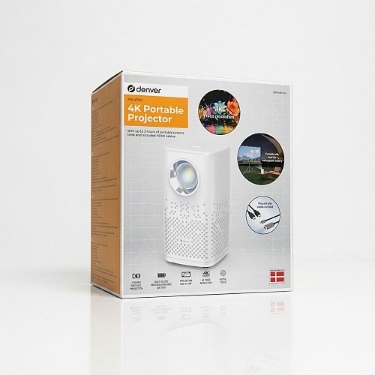 Denver AV Projector HD Native 150ANSI Portable 2 Hrs Runtime PR-4700 - Image 5