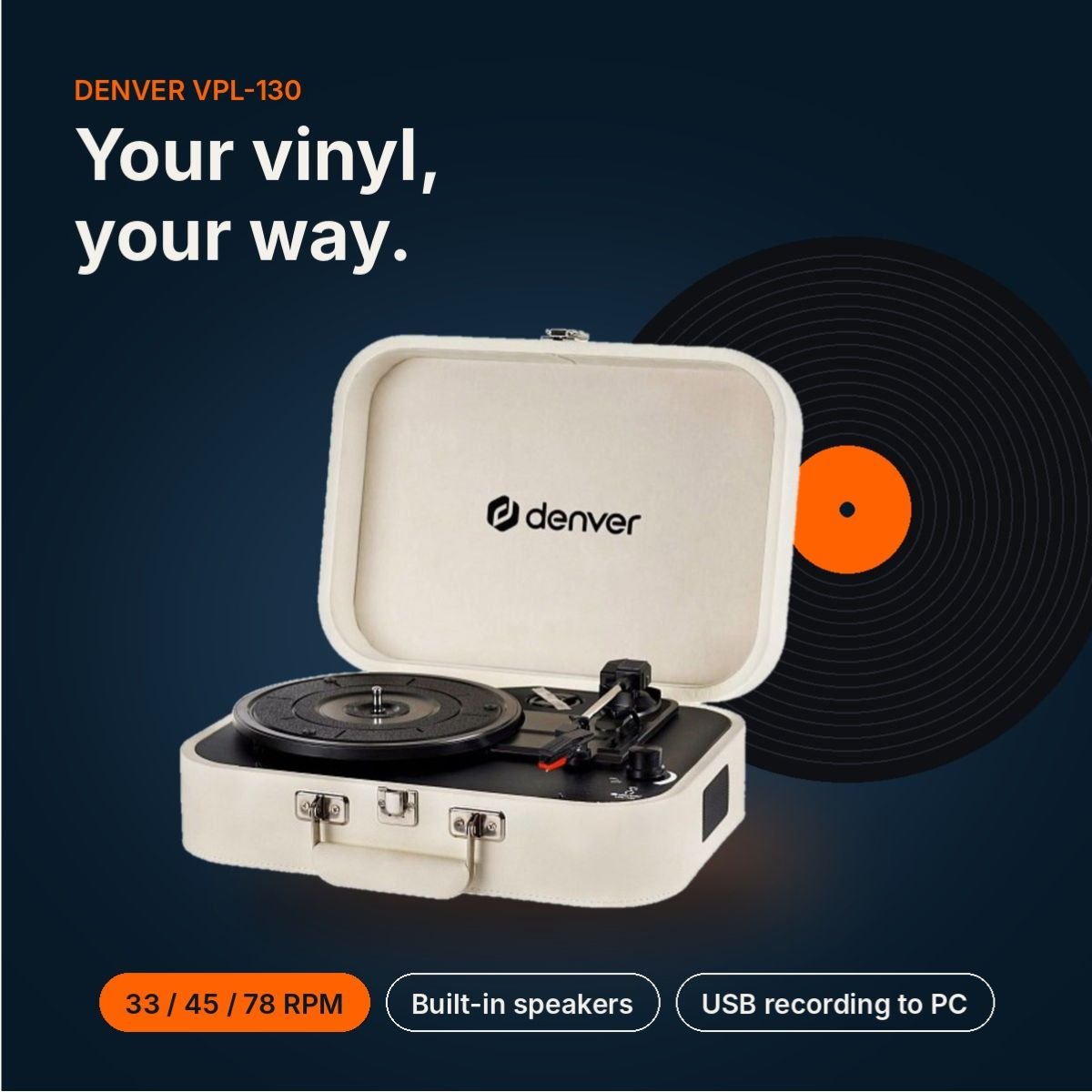 Denver VPL-130 USB recording vinyl to PC