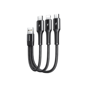 Joyroom 3-in-1 short cable USB-C Lightning Micro USB 15cm black