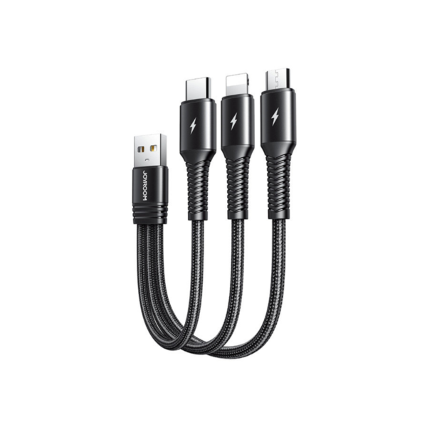 Joyroom 3-in-1 Short Cable Cyprus | USB-C, Lightning & Micro