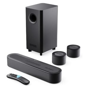 Majority Bowfell Halo Atmos Cyprus 5.1 soundbar with subwoofer and rear speakers