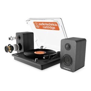 Oakcastle TT200 Cyprus turntable with bookshelf speakers